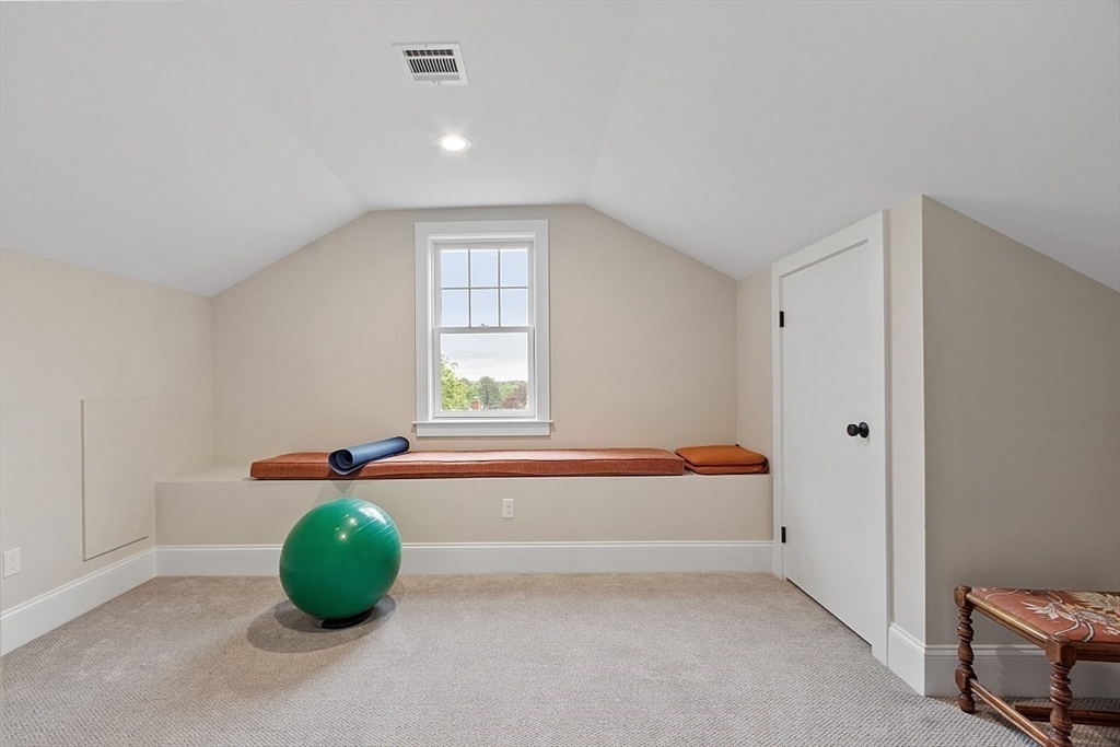 63 Thornton Road Needham, MA 02492 - Photo 32 of 41 a view of an empty room with a window and pool table