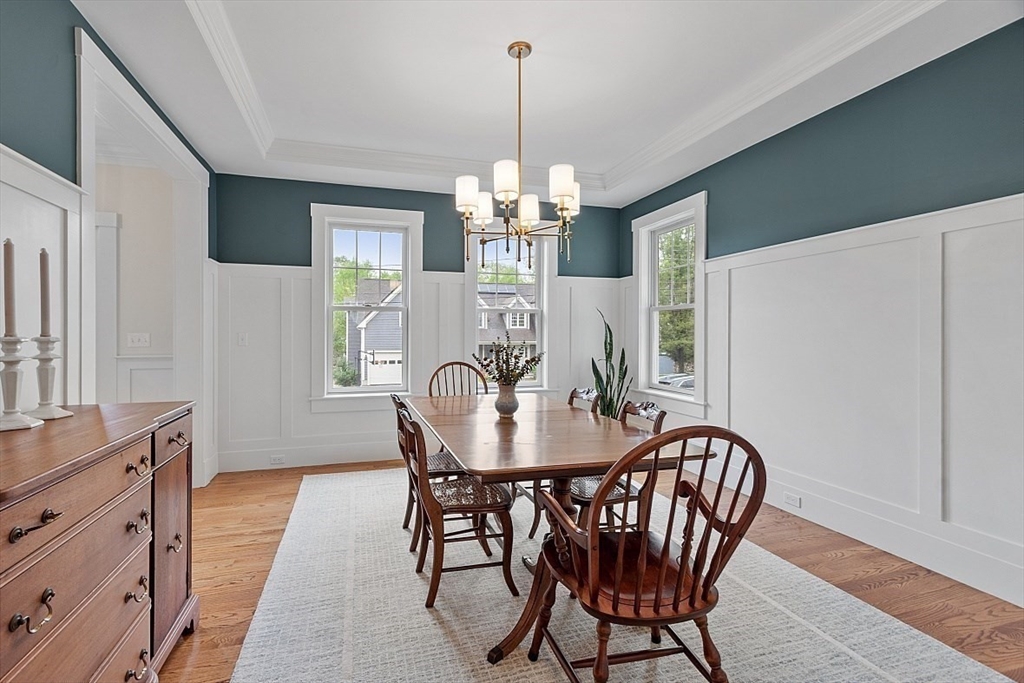 63 Thornton Road Needham, MA 02492 - Photo 5 of 41 a view of a dining room with furniture window and wooden floor