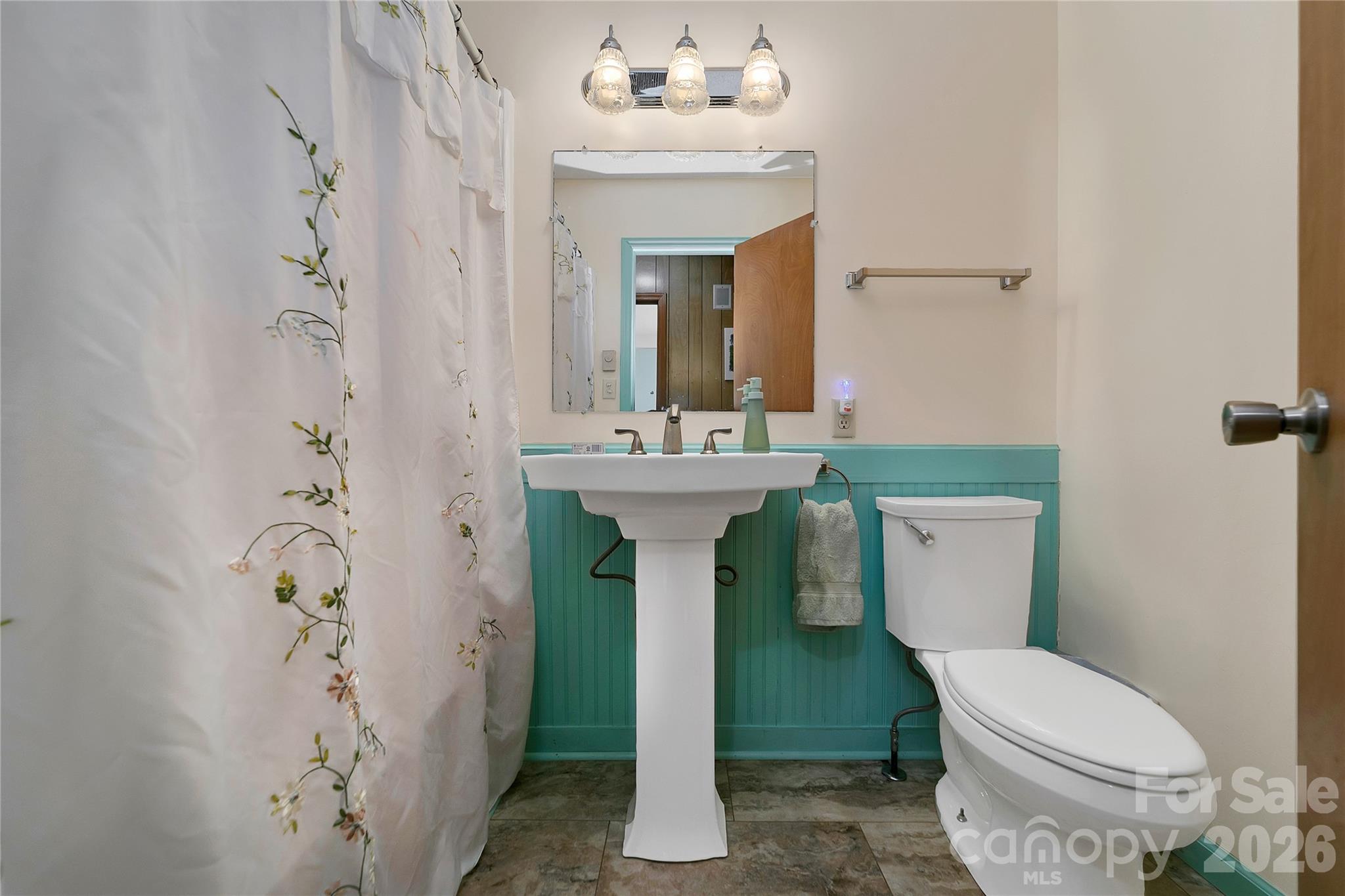 177 Walelu Court Brevard, NC 28712 - Photo 12 of 26 a bathroom with a sink mirror toilet and a shower