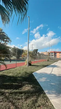 a view of an outdoor space and tv