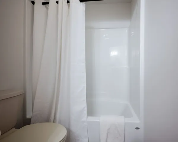 a white toilet sitting next to a shower