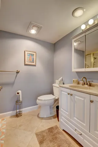 a view of a lake with a city