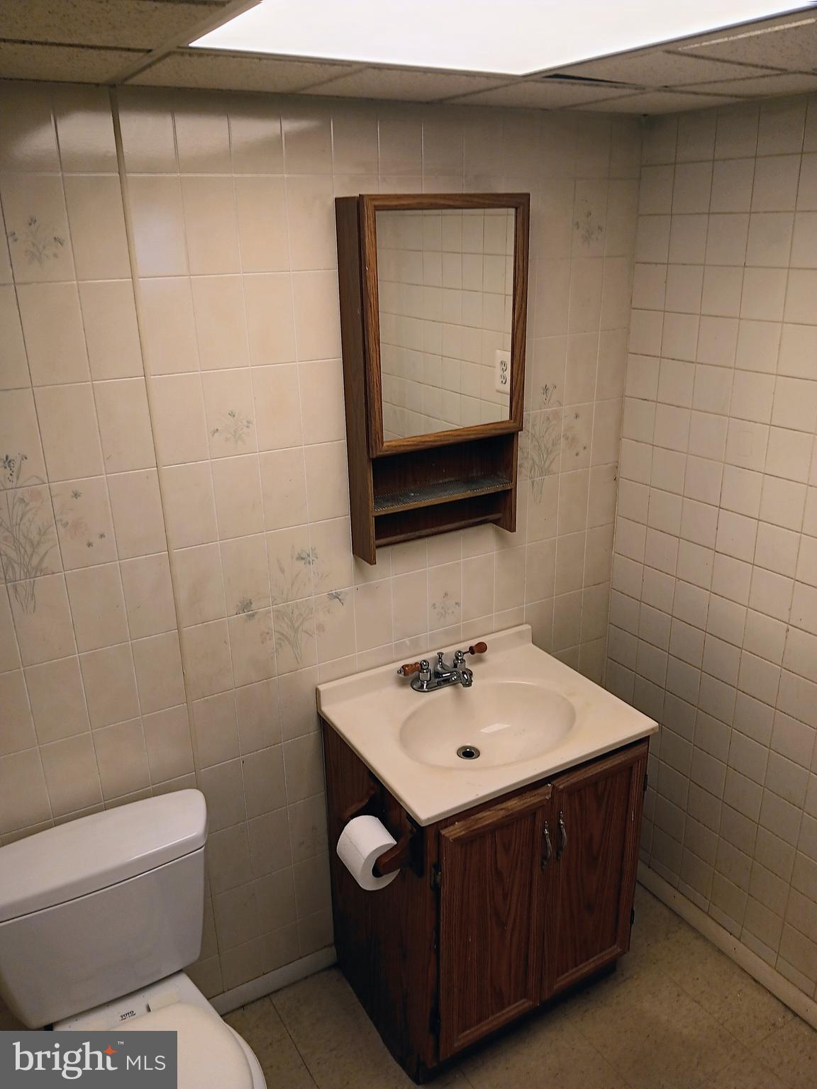 4905 Briarclift Road Baltimore, MD 21229 - Photo 40 of 41 a bathroom with a sink a toilet and mirror