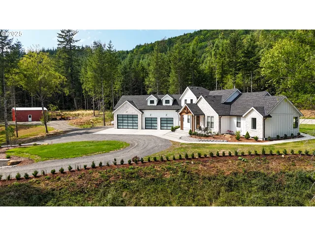 a picture of a house with a garden