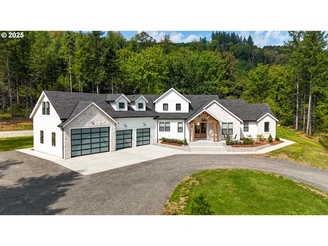 a house with a garden in front of it