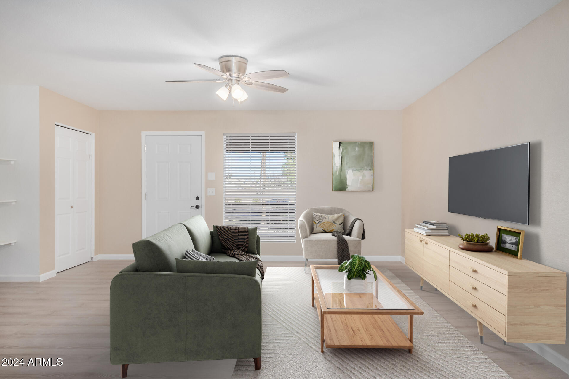 1340 North Recker Road, Unit 256 Mesa, AZ 85205 - Photo 3 of 25 great room virtually staged