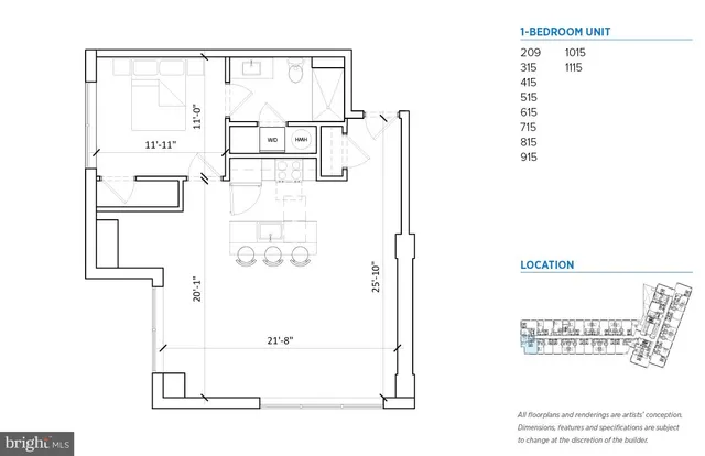 $1,550 | 235 North Christopher Columbus Boulevard, Unit 905, Philadelphia, PA 19106