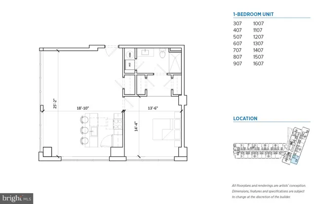 $1,550 | 235 North Christopher Columbus Boulevard, Unit 905, Philadelphia, PA 19106