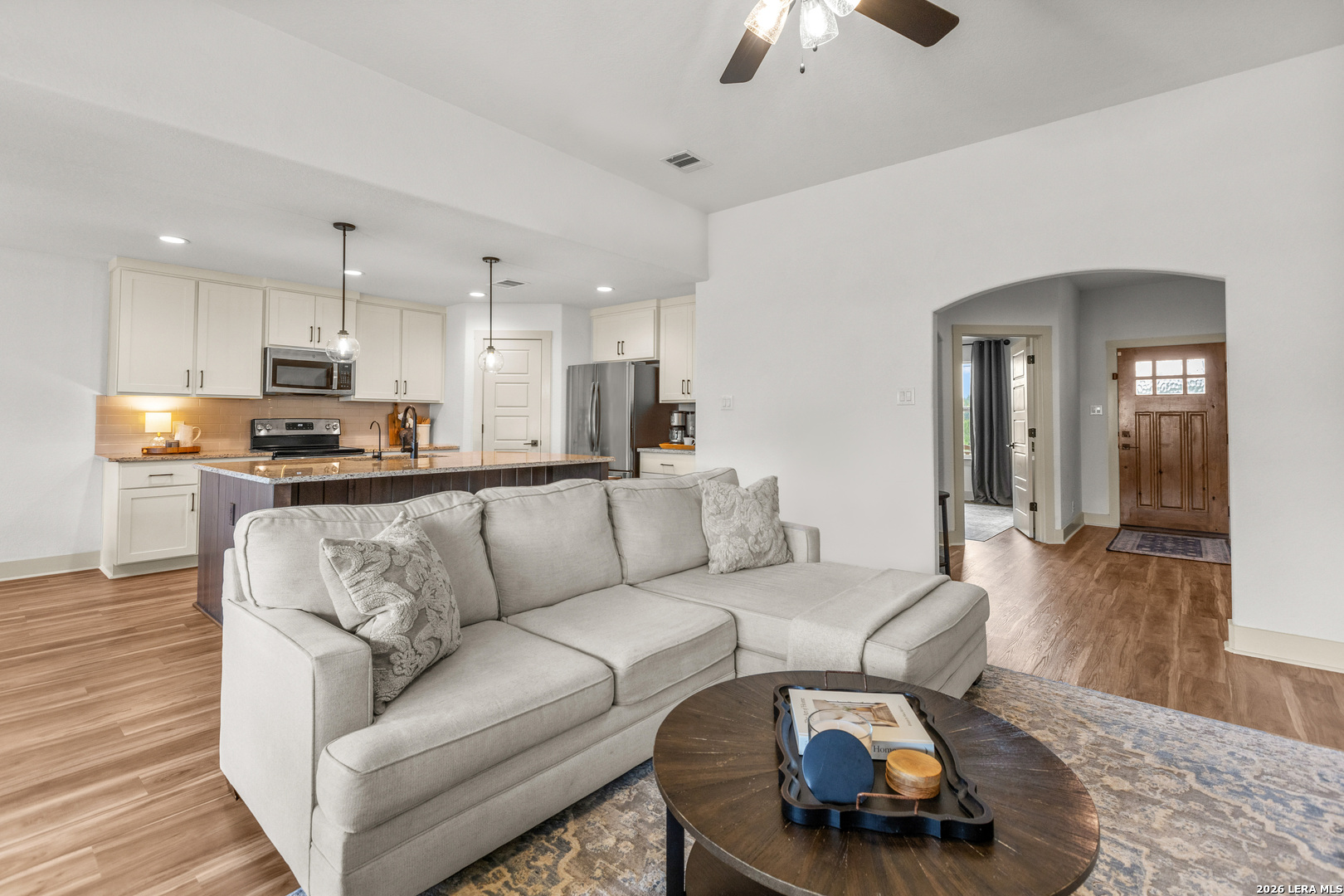 116 Hiram Cook Blanco, TX 78606 - Photo 10 of 53 a living room with furniture and kitchen view