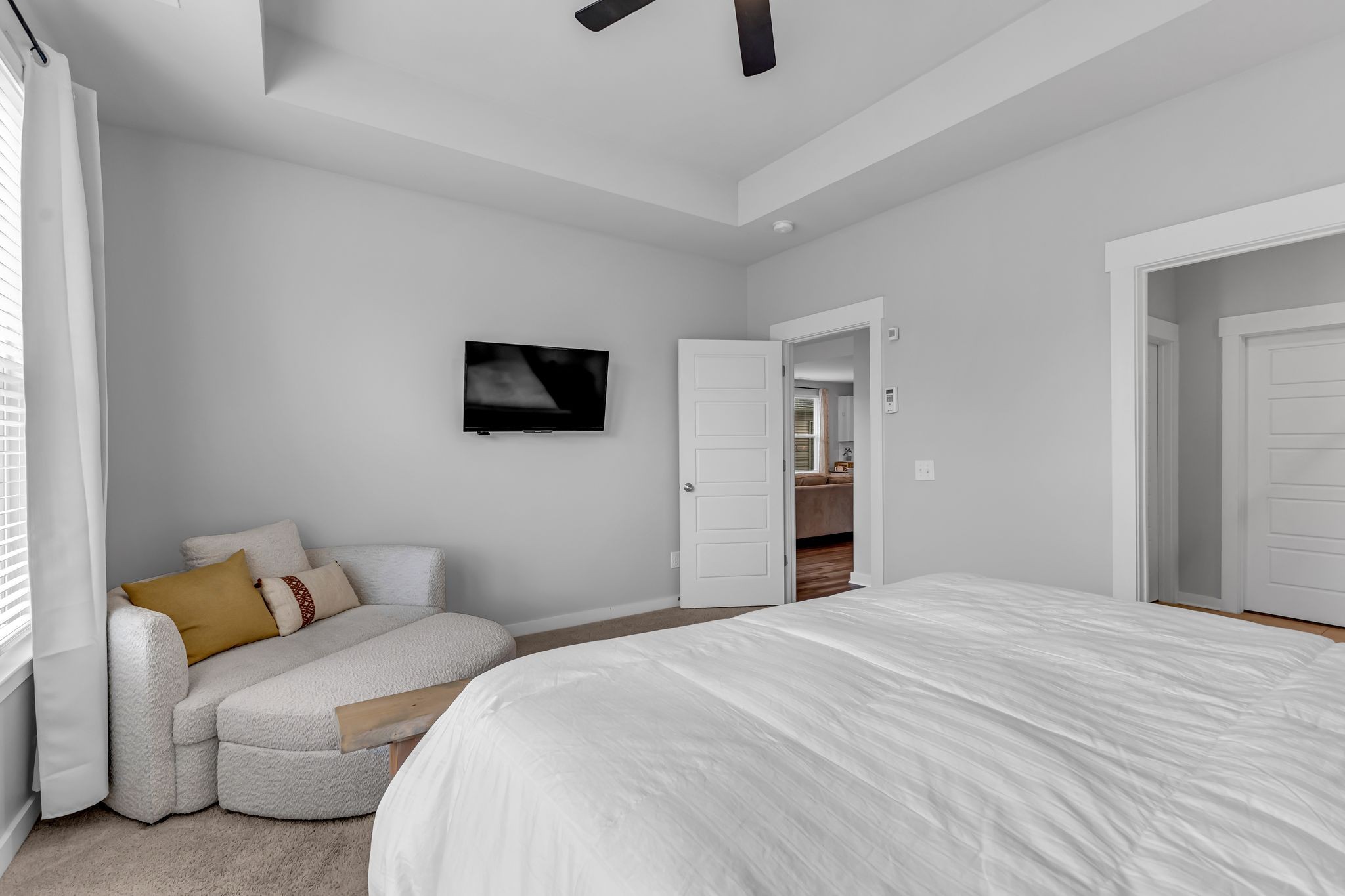 417 Irwin Way Spring Hill, TN 37174 - Photo 20 of 43 a bedroom with a bed and a flat screen tv