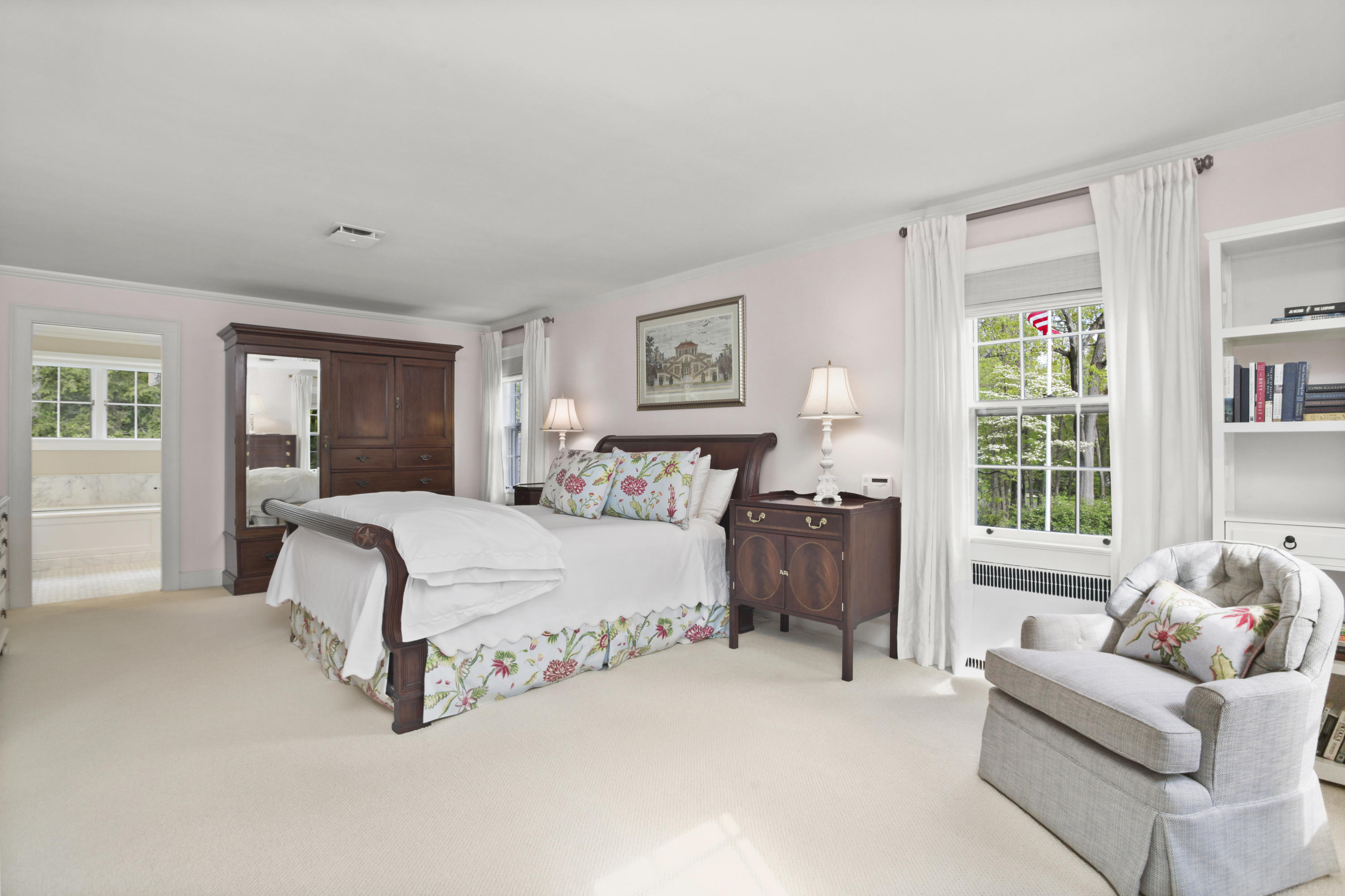 40 Birch Road Darien, CT 06820 - Photo 25 of 40 a bedroom with bed couch and window