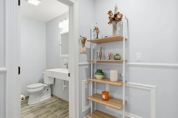 a bathroom with a sink and a toilet