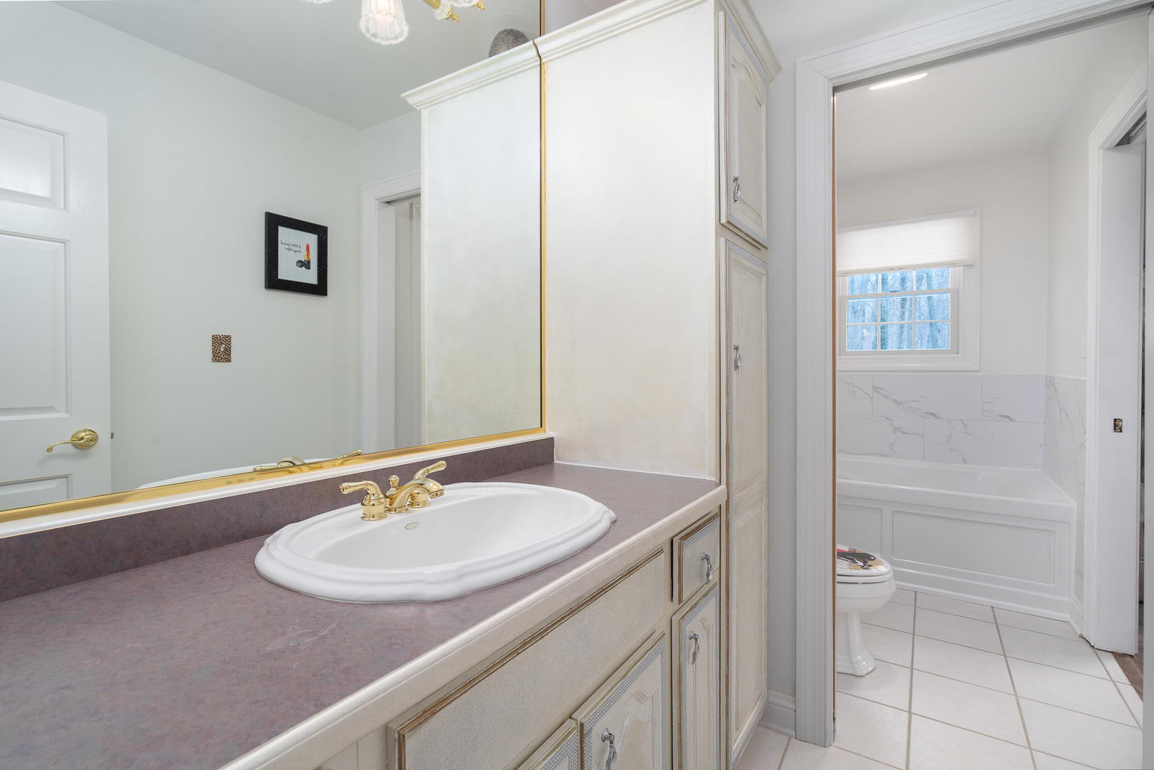 19427 Hunter Trail Mokena, IL 60448 - Photo 47 of 72 a bathroom with a sink and a mirror