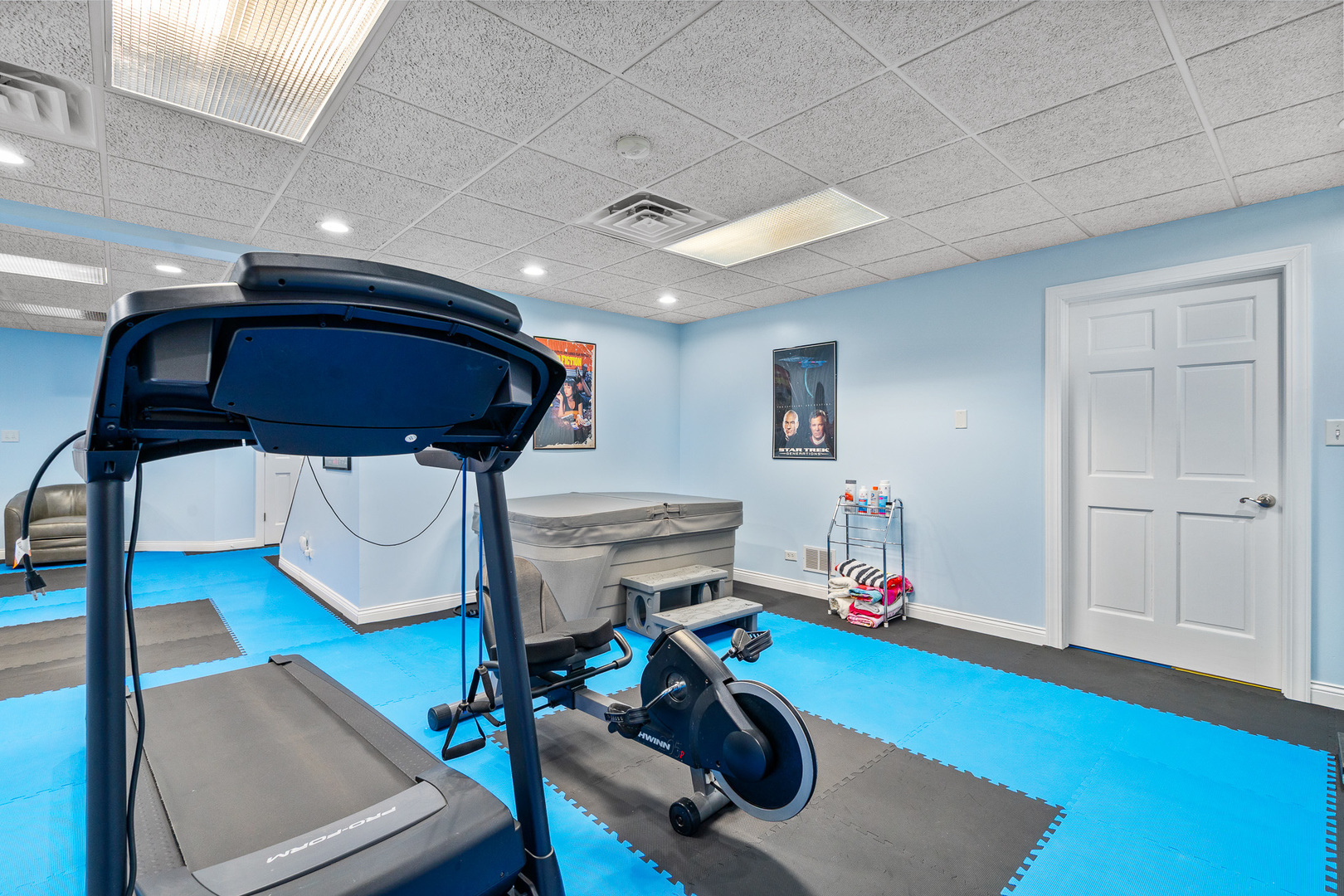 19427 Hunter Trail Mokena, IL 60448 - Photo 68 of 72 a room with lots of wooden furniture and glass door