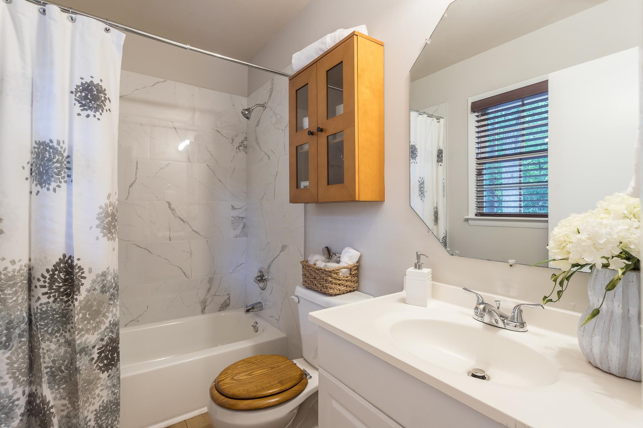 636 Duke Drive Raleigh, NC 27609 - Photo 14 of 21 Master Bath has newly installed tub, tile walls and floor. Master Bath