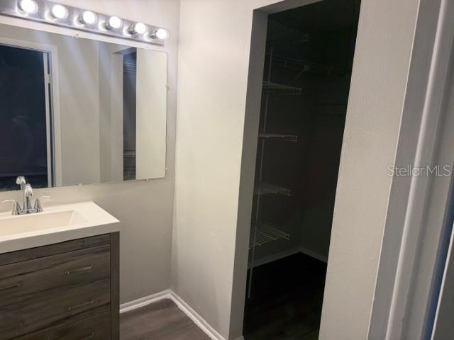 7309 Abonado Road, Unit 7309 Tampa, FL 33615 - Photo 9 of 17 a bathroom with a sink and a mirror