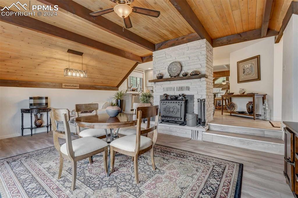 1699 Spring Valley Drive Divide, CO 80814 - Photo 17 of 44 a view of a livingroom with furniture and a fireplace