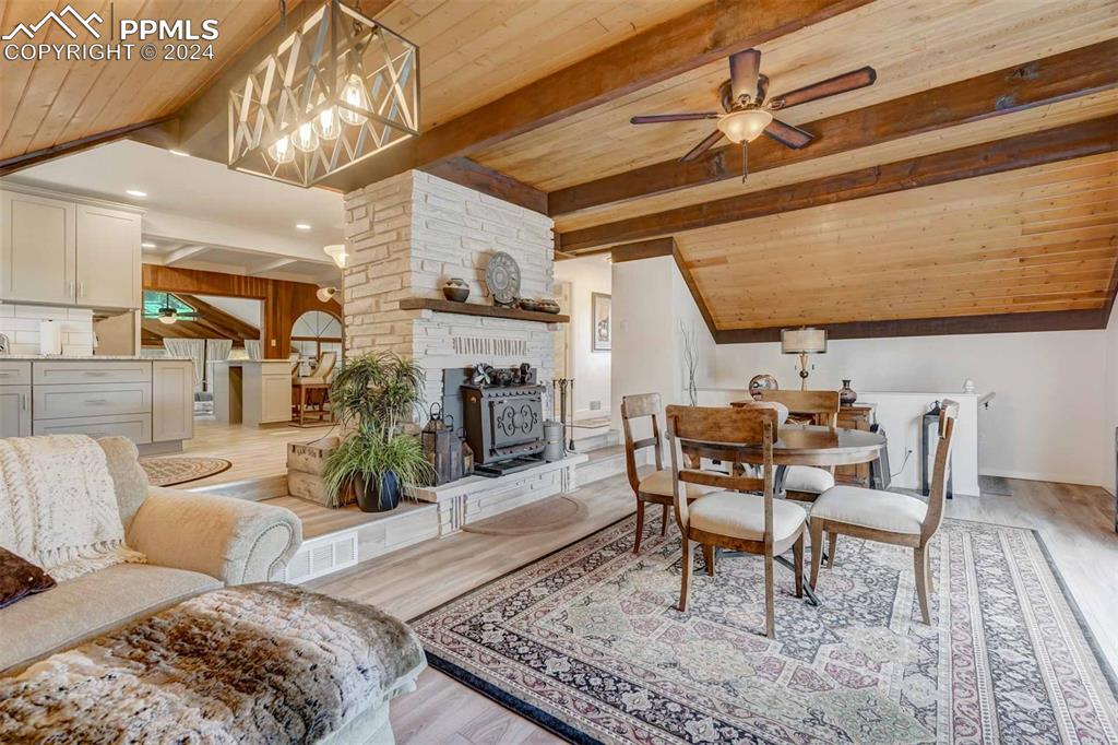 1699 Spring Valley Drive Divide, CO 80814 - Photo 19 of 44 a living room with furniture and a fireplace