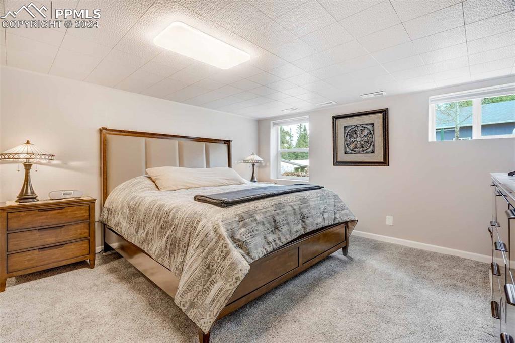 1699 Spring Valley Drive Divide, CO 80814 - Photo 24 of 44 a bedroom with a bed and wall painting