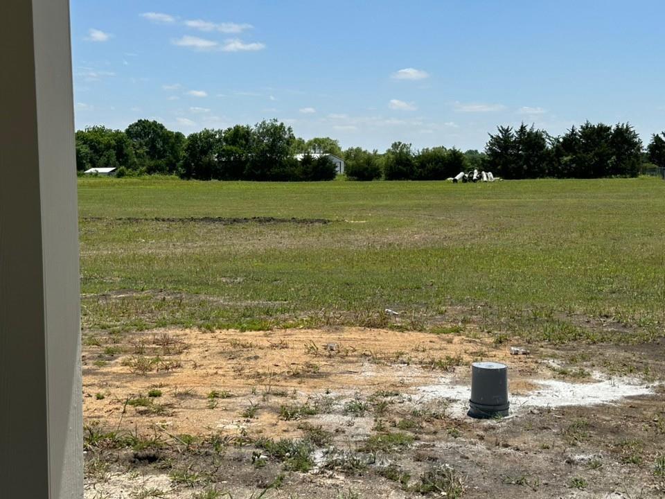 295 Brown Road Leonard, TX 75452 - Photo 24 of 26 Expansive outdoor space featuring a large grassy area, distant tree line, clear blue sky, and natural ground cover