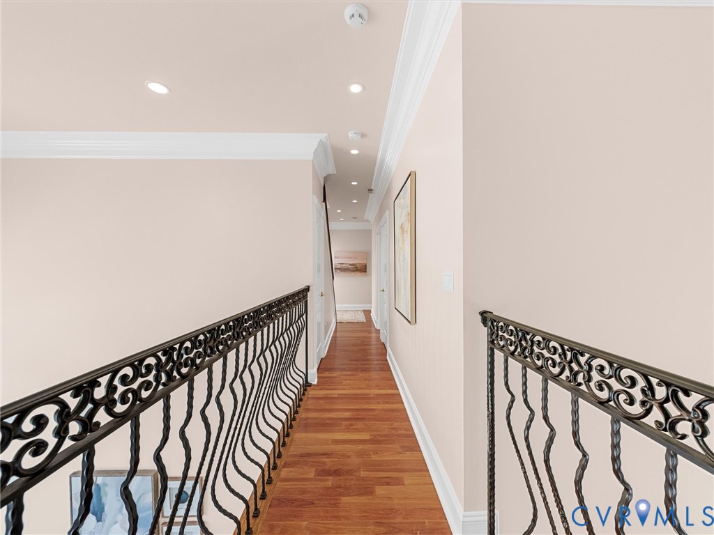 13612 Waterswatch Court Midlothian, VA 23113 - Photo 42 of 88 a view of a hallway with wooden floor