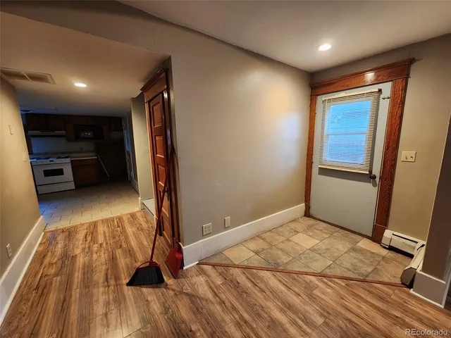 a view of hallway with stairs