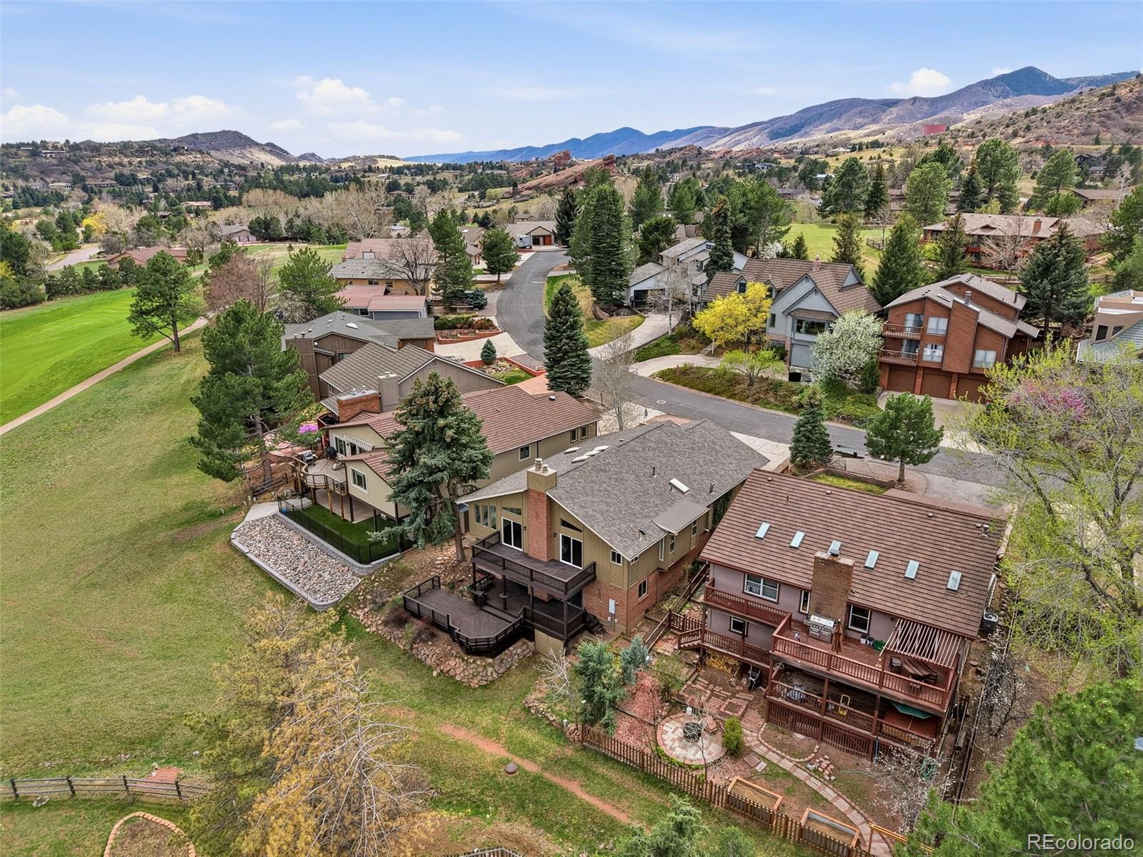 15743 Wedge Way Morrison, CO 80465 - Photo 45 of 48 an aerial view of residential houses with outdoor space