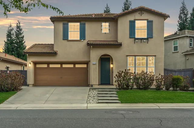 a front view of a house