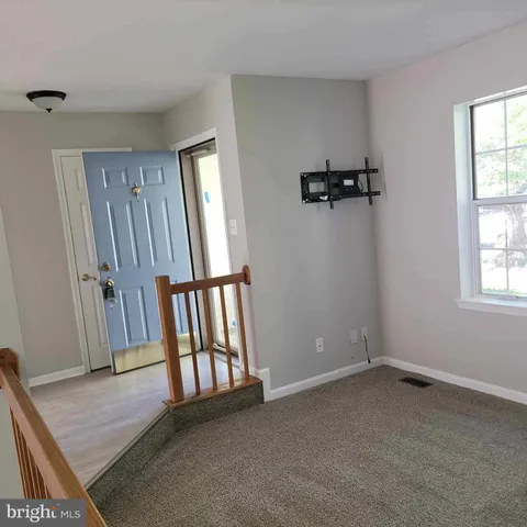 an empty room with closet