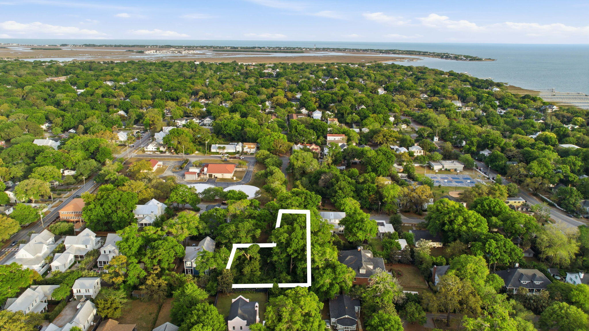 0 Morrison Street Mount Pleasant, SC 29464 - Photo 1 of 8 Aerial with Lot Lines