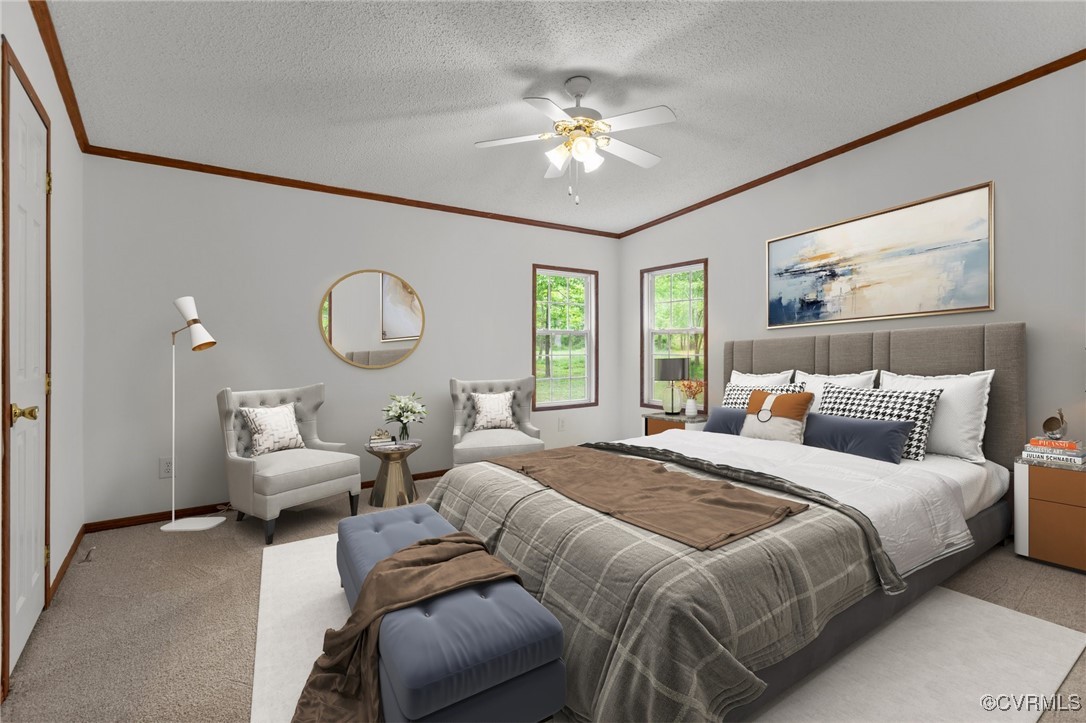 55 Redd Shop Road Farmville, VA 23901 - Photo 21 of 37 a bedroom with a large bed and a chandelier