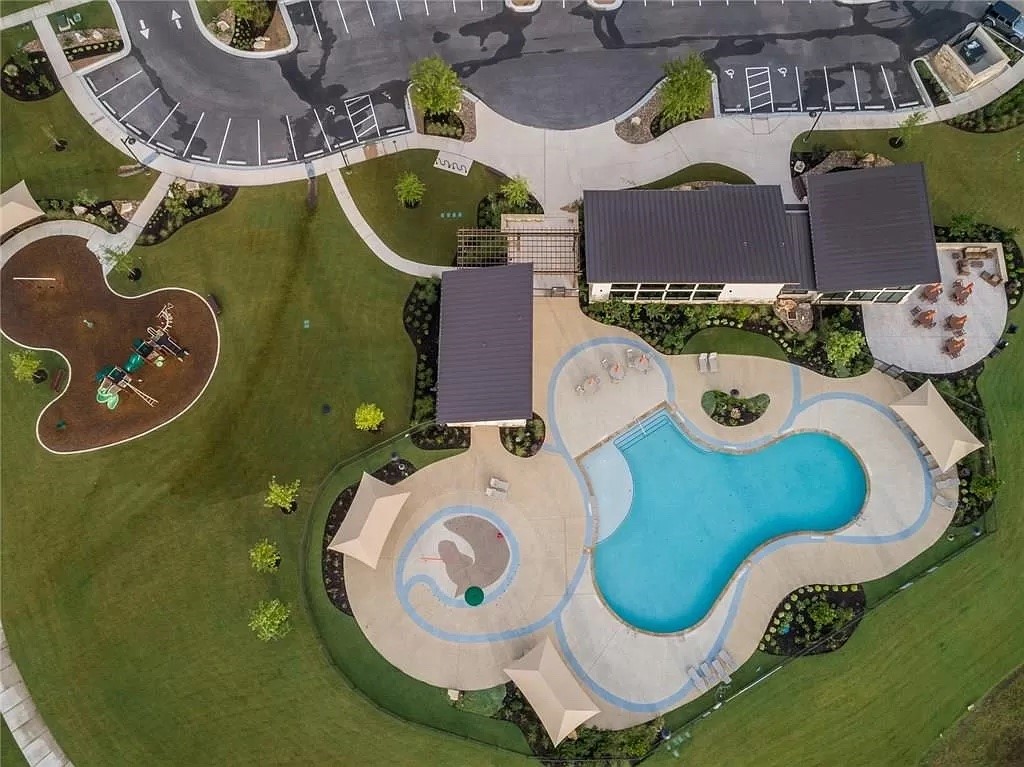112 Concho Brook Bend Georgetown, TX 78626 - Photo 14 of 20 an aerial view of a house with swimming pool and outdoor space