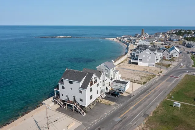a view of a city with ocean