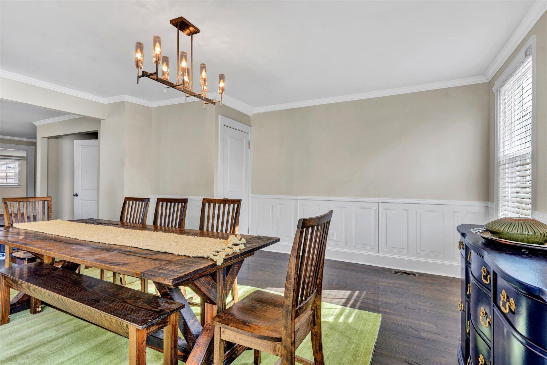 3718 Keagy Road Southwest Roanoke, VA 24018 - Photo 8 of 22 a view of a dining room with furniture and wooden floor