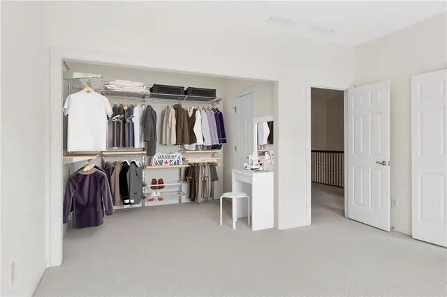 a view of a walk in closet