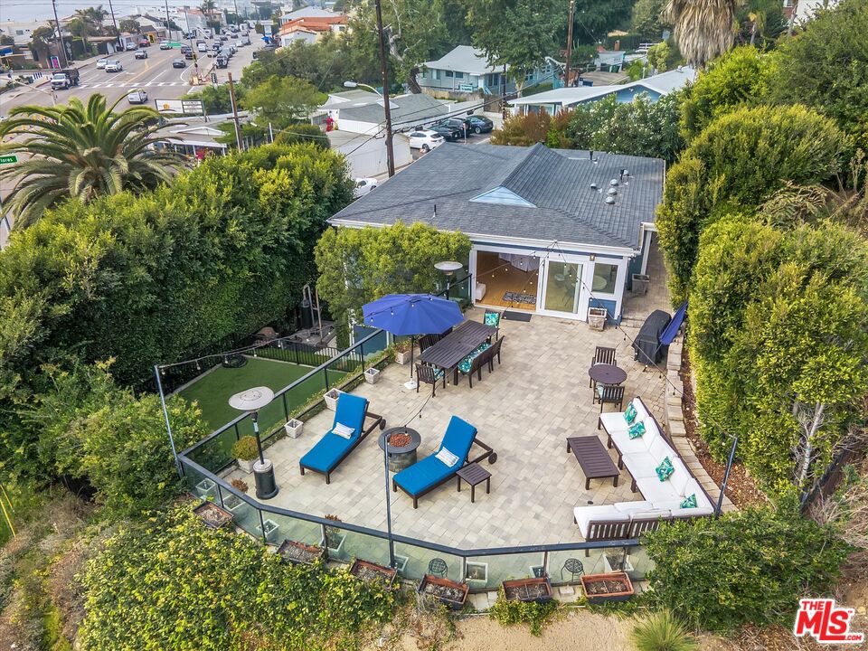 3966 Las Flores Canyon Road Malibu, CA 90265 - Photo 47 of 53 an aerial view of a house with outdoor space patio and outdoor seating