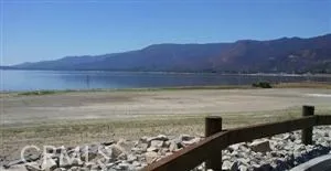 a view of a lake with a mountain