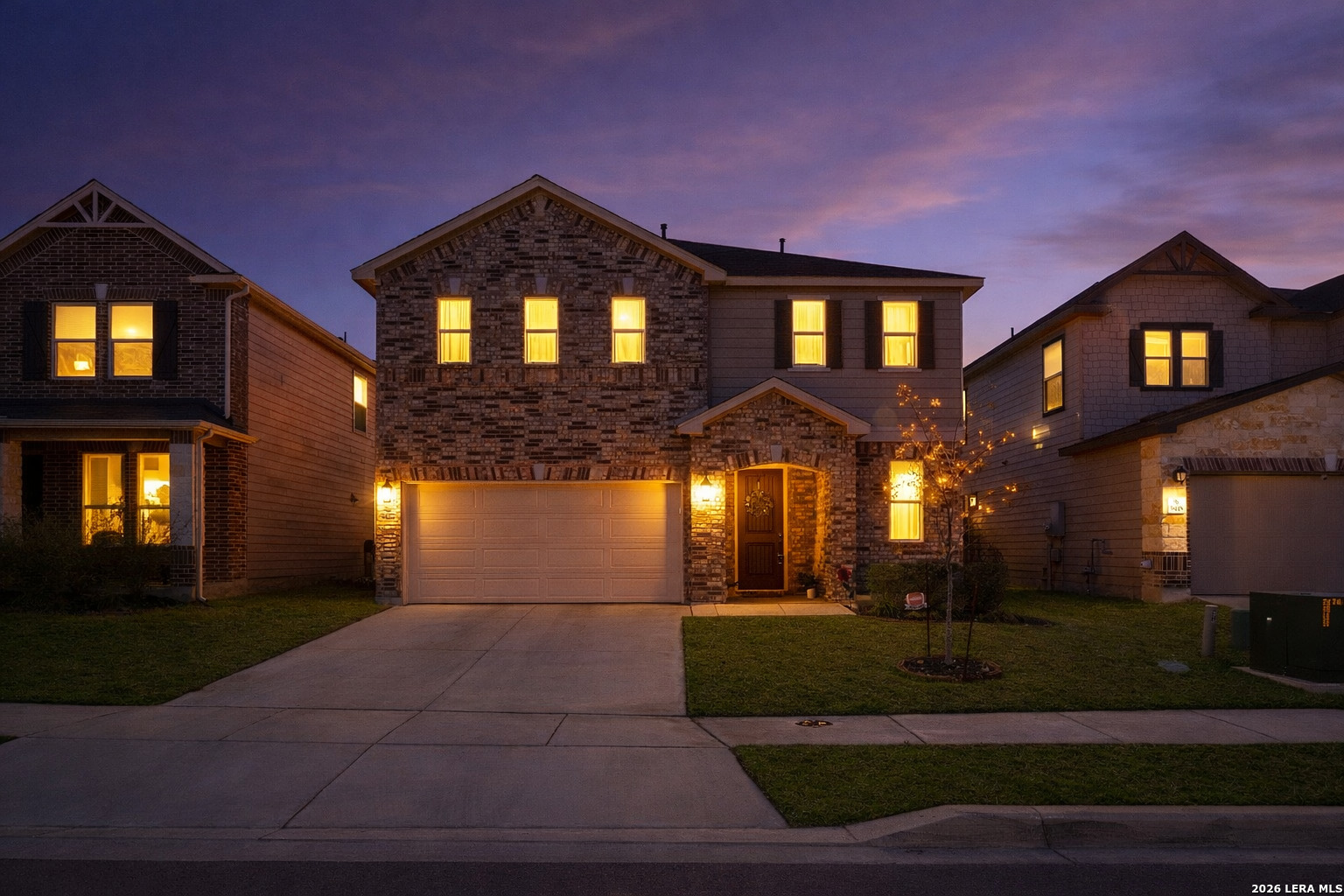 a front view of a house