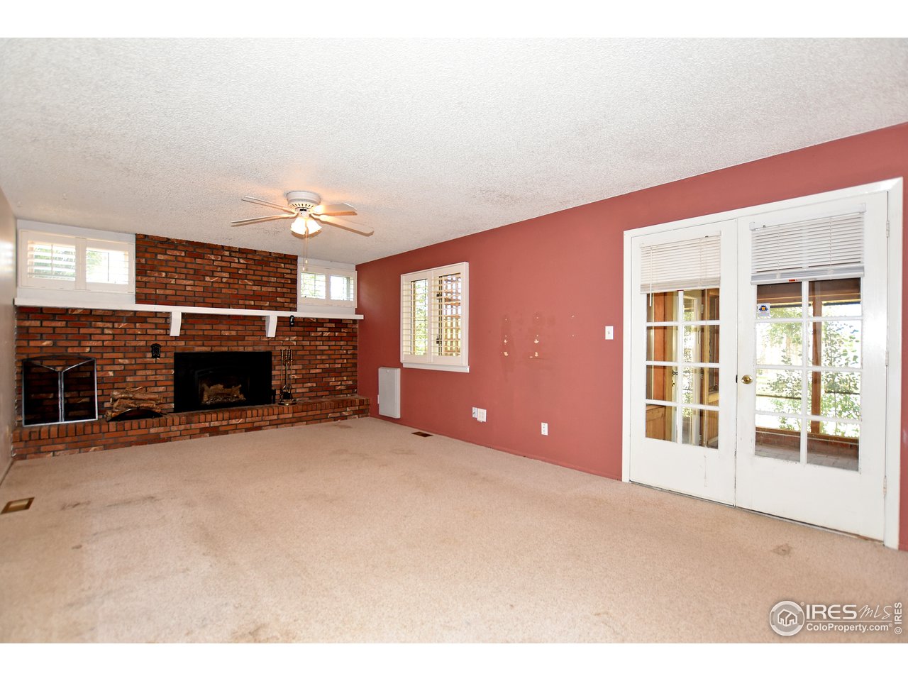 Family room with entrance to sun room