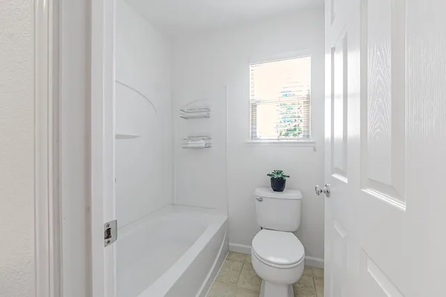 a view of a garden with a bench