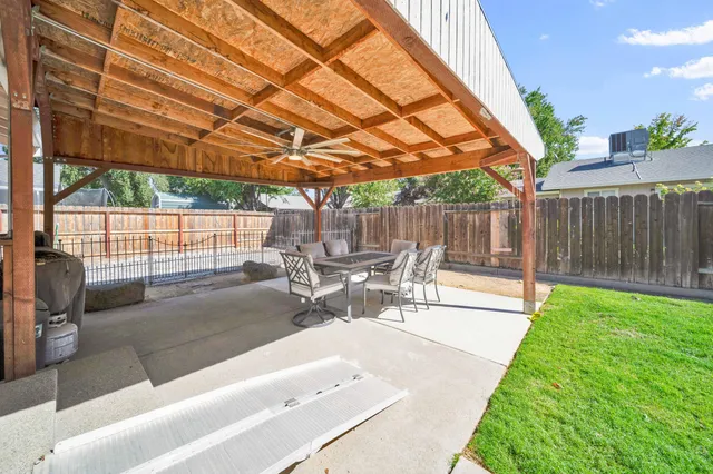 a view of a backyard with a garden