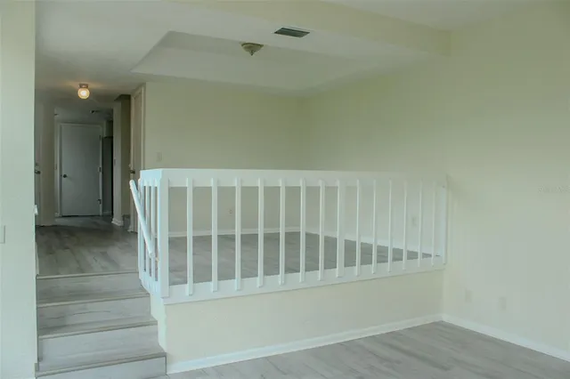 a living room with a fireplace