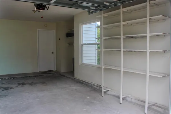 a view of a room with racks