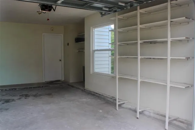 a view of a room with racks