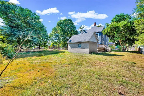 a house view with a garden space