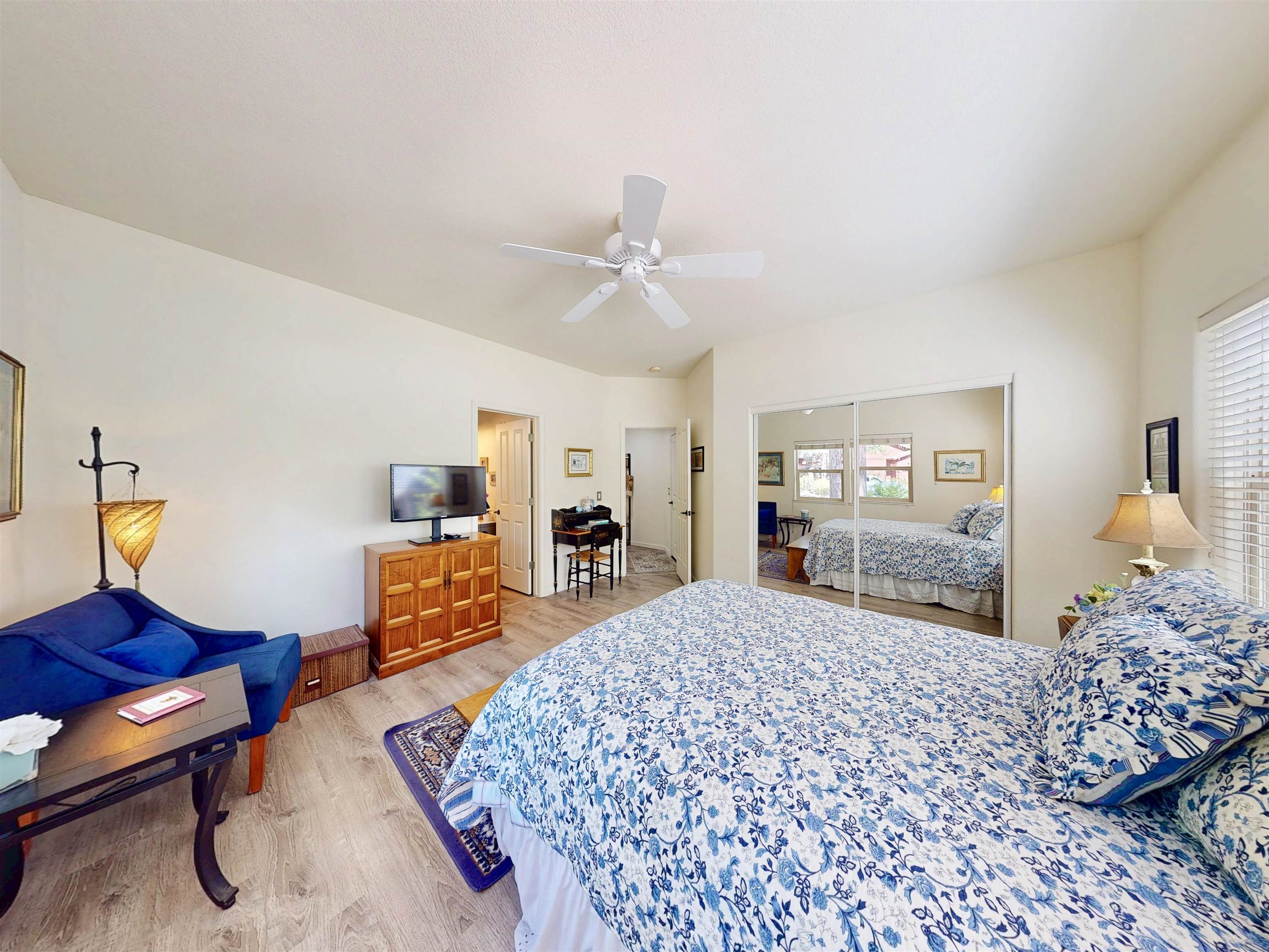 27 One Horse Way Clio, CA 96106 - Photo 25 of 38 a bedroom with furniture and wooden floor