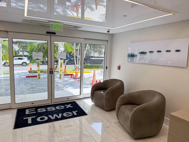 a view of a bathroom with shower