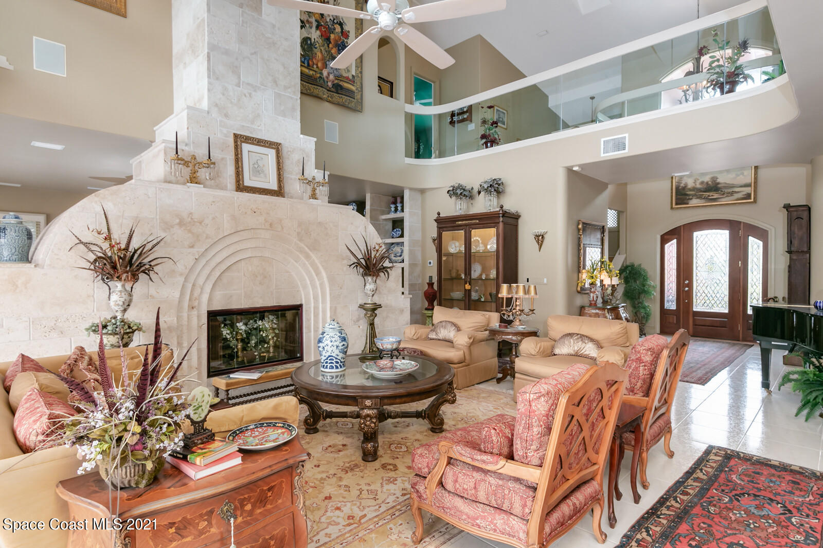 2021 Bali Road Cocoa Beach, FL 32931 - Photo 7 of 50 Double Sided Coral Stone Fireplace