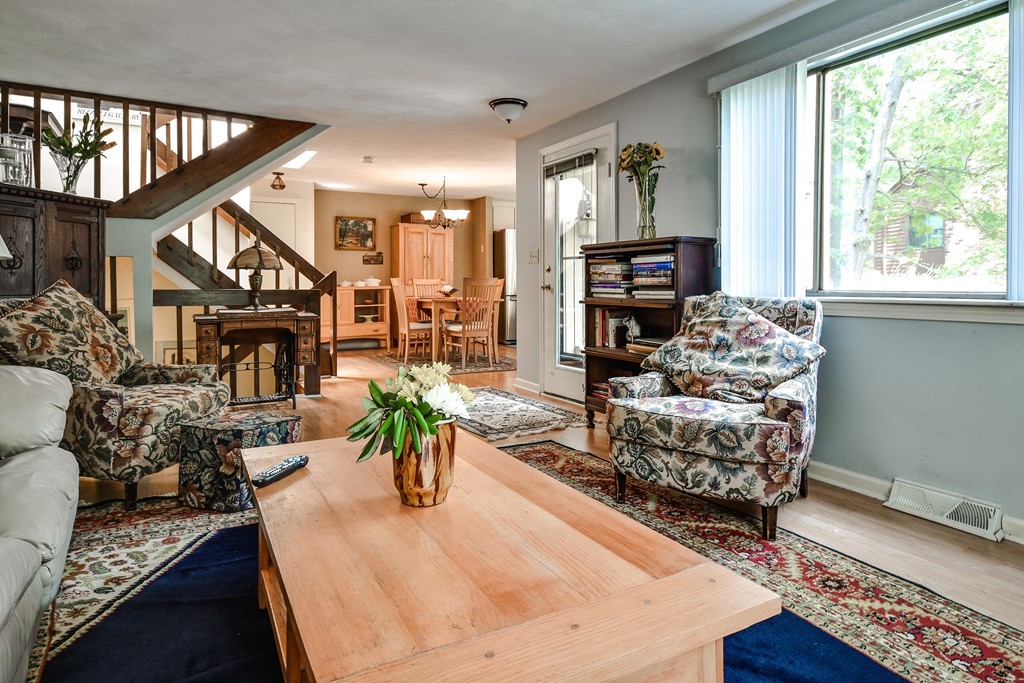 124 Mountain Gate Road, Unit 124 Ashland, MA 01721 - Photo 6 of 19 a living room with furniture fireplace and a window