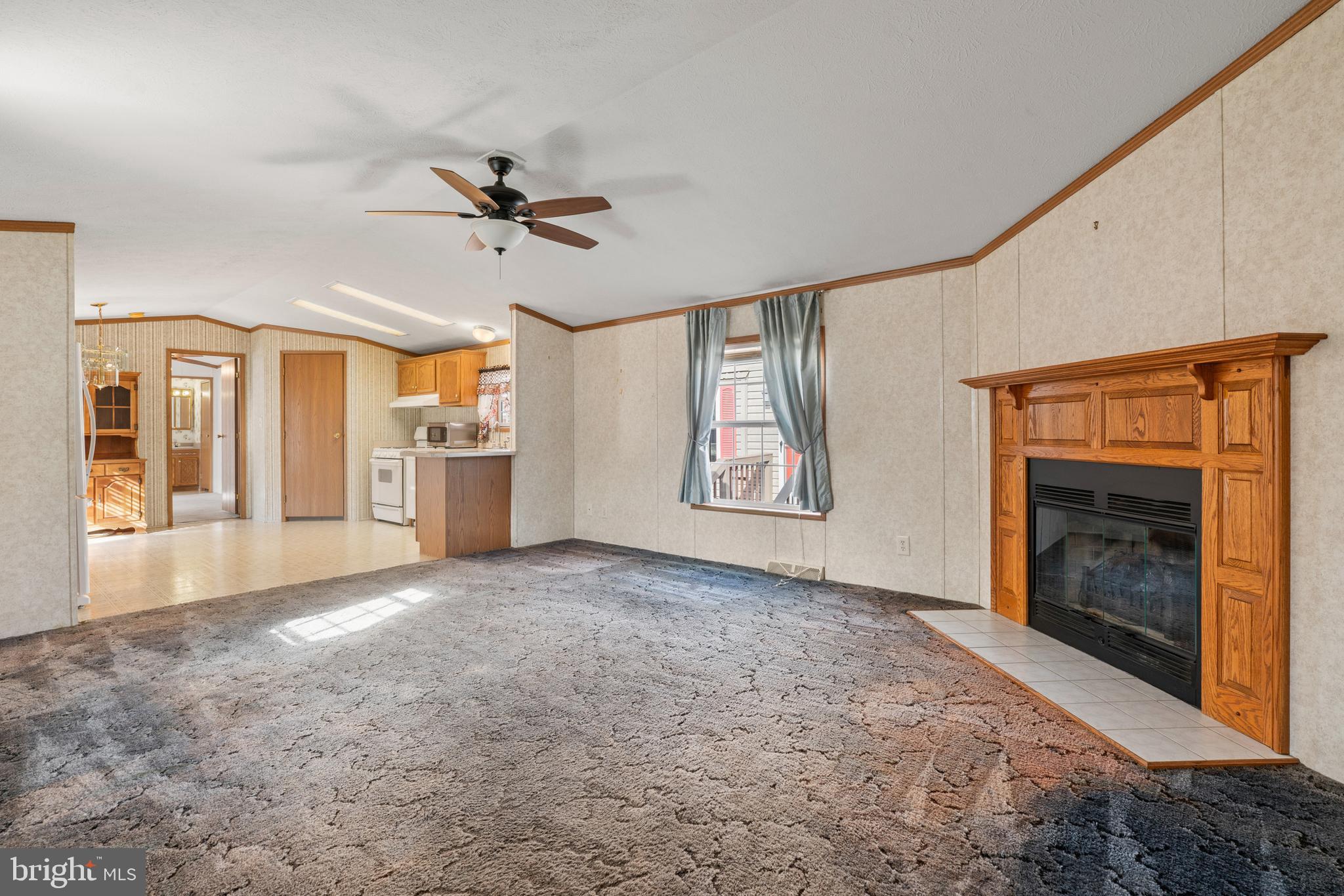 523 Canter Road Wilmington, DE 19810 - Photo 5 of 20 an empty room with windows and fireplace